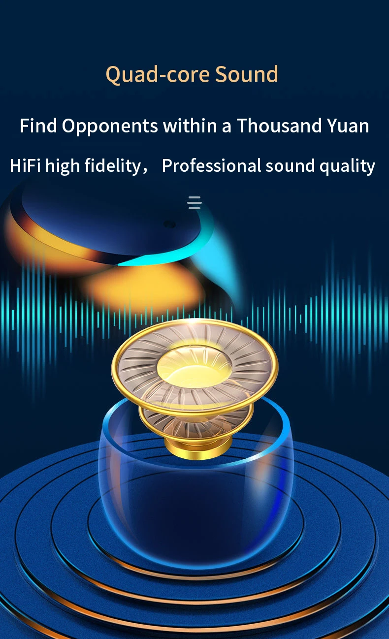 F9 Ture Tws Hifi Sound Quality Bt 5.0 Headphone Waterproof Sports