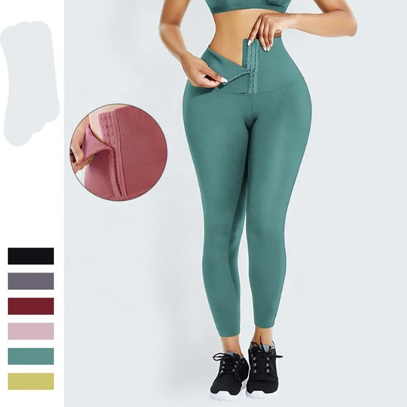 

Corset Fitness Shapewear Legging Women's Outer Wear Training Gym Yoga Pants Autumn Tight High Waist Elastic Tummy Control Sexy, As shown