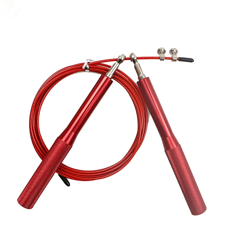 

Custom Logo Freely Jump Rope Heavy Cable Skipping Training Exercise Steel Wire Weighted Skipping Fitness Ropes, Blue black red blue silver gold pink purple silver green and custom