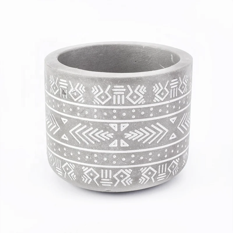 Supply round concrete candle holders handmade home decorative