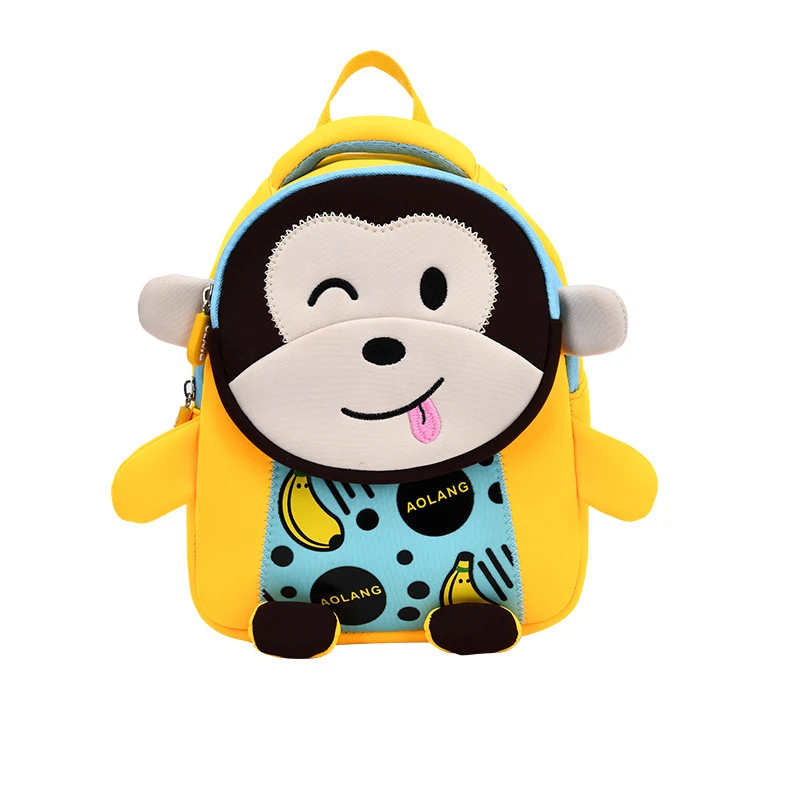 

2021 Kids cartoon cute monkey schoolbag gift kindergarten children mochila Infant school bags baby girl boy backpack