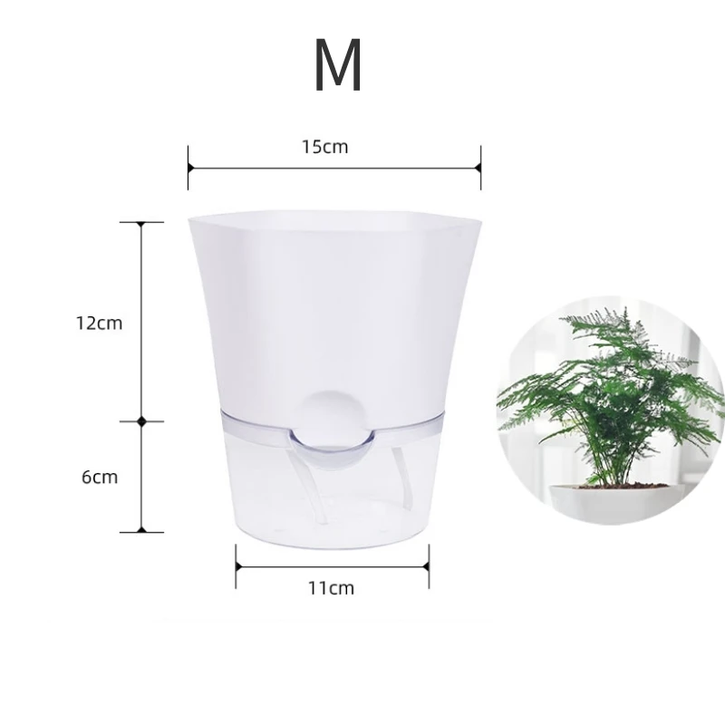 

2021 manufacturers hot sell white plastic home display flower pots self watering plant pot