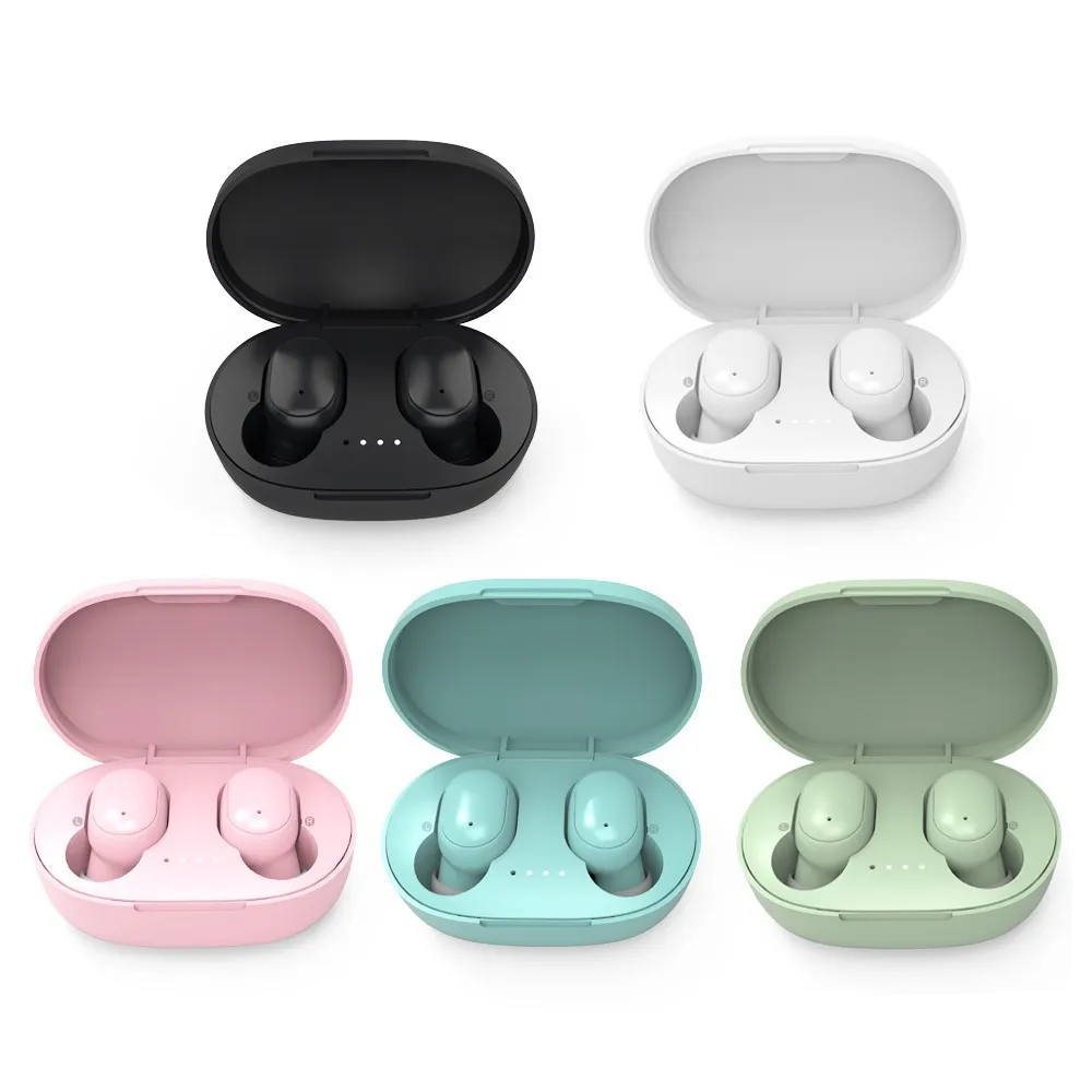 

hot selling Macaron color TWS5.0 handsfree cheap wireless mini A6S headphones, Black,white