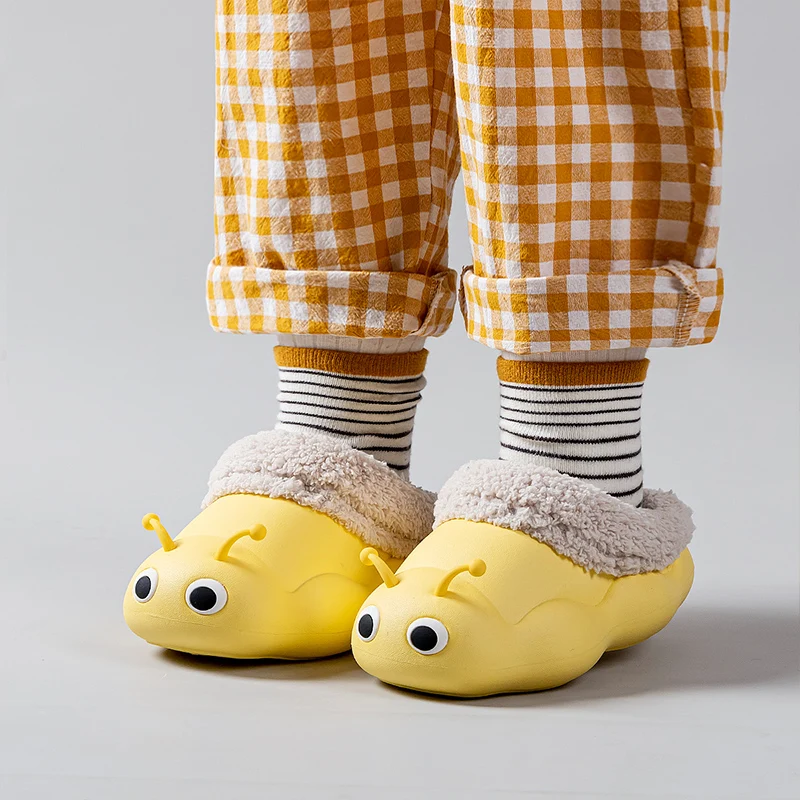 

Cheerful Mario Boys Girls Warm Slippers Cartoon Kids Winter Indoor Household Shoes