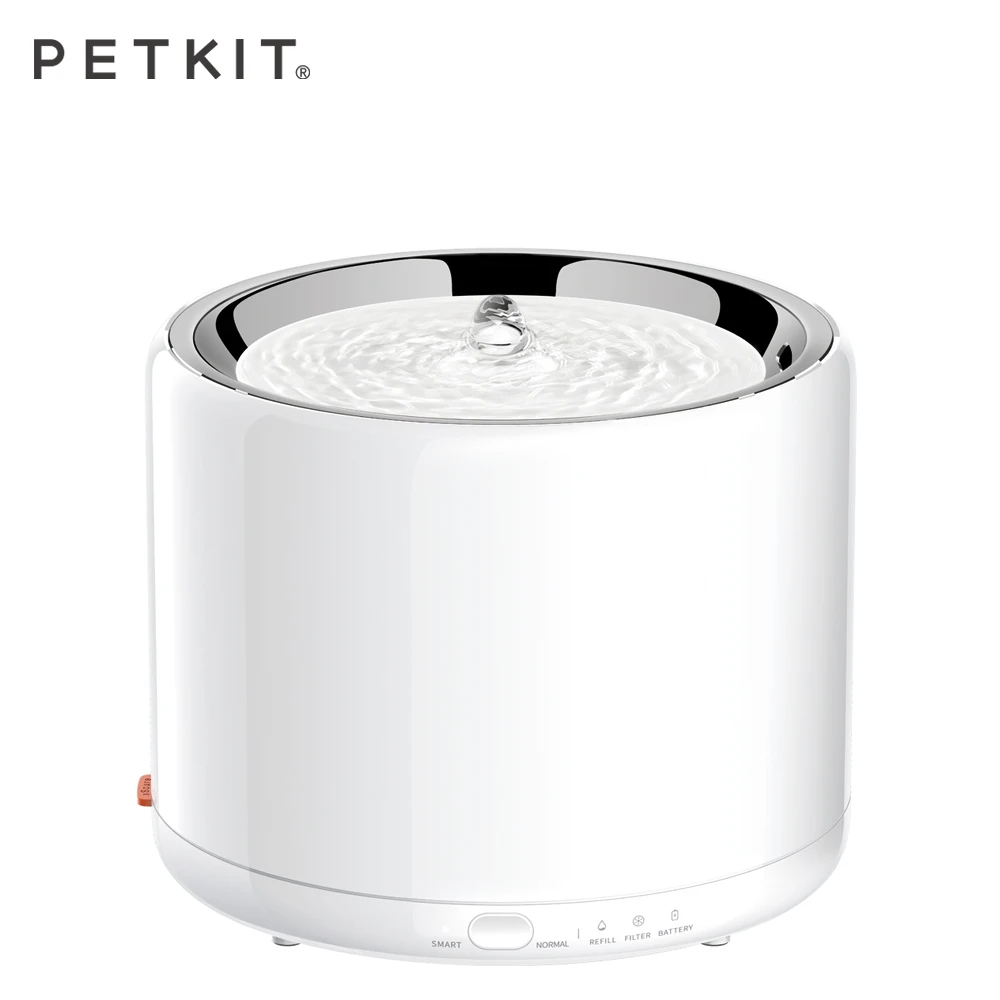 

PETKIT Battery Operated Smart Automatic Pet Cat Water Fountain with 304 Stainless Steel Bowl and tray