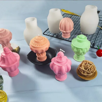 

Crown Head Silicone Mould DIY Aromatherapy Candle Handmade Soap Mould European Style Retro Decoration Mould