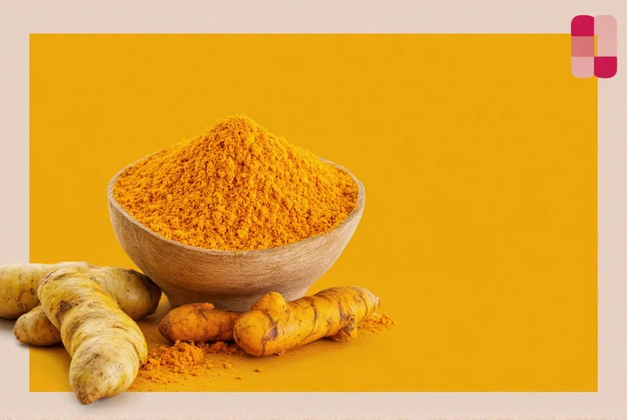 Chef measuring turmeric powder into a recipe