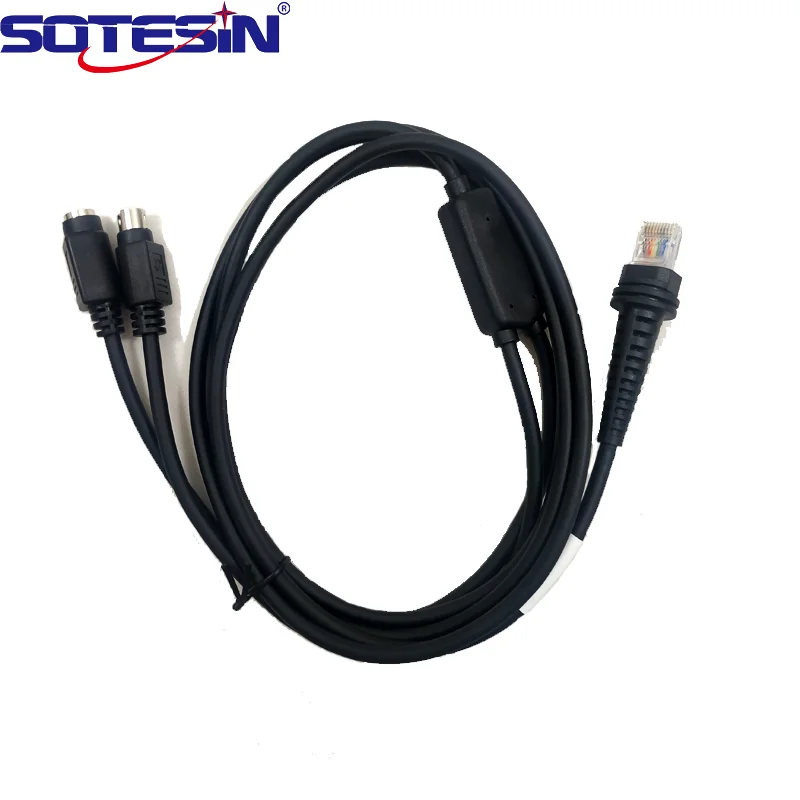 

Medical industry barcode cable RJ45 to PS/2 6ft black for Honeywell 1900GHD 1200G 1202G 1250G 1250GAP Cavo dati scanner, Black and customized