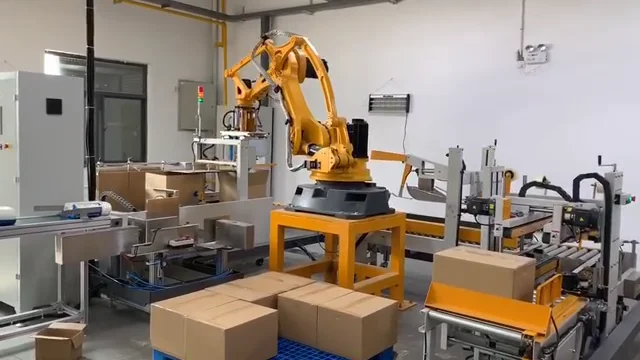 3在1箱打包机   机器人纸箱填料/机器人捡起地方纸箱打包机