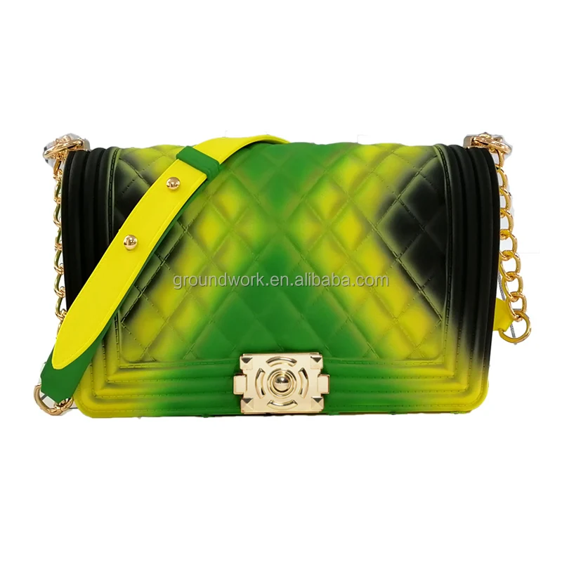 

GW jelly purses 2020 Most Hot Selling Fashion Rainbow PVC Bag Candy Color Jelly Bag Purses Handbags Women, Colors