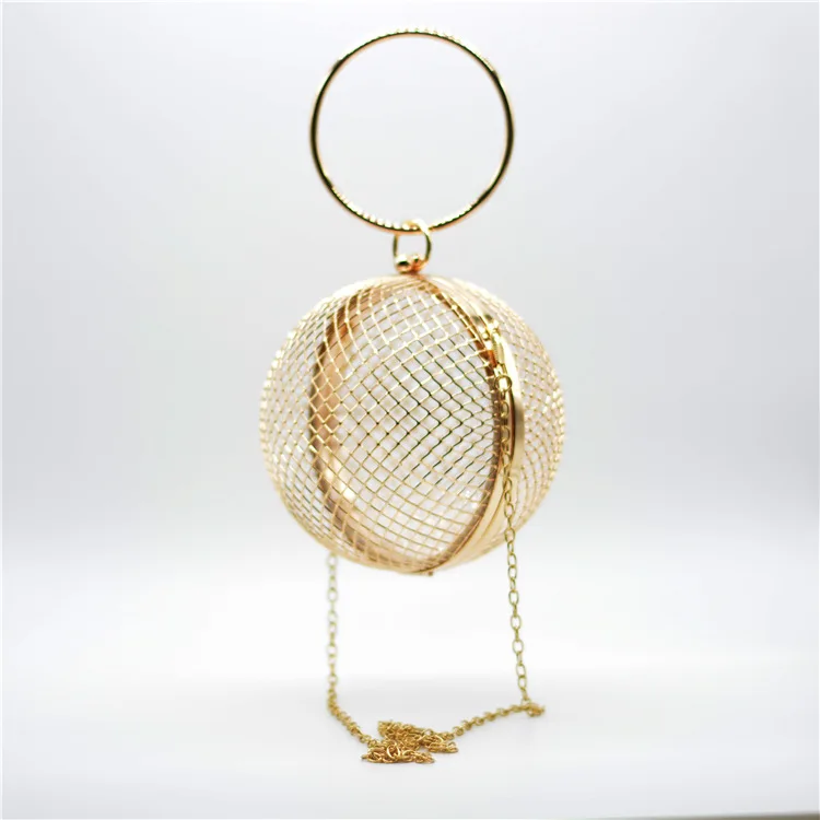 gold cage purse