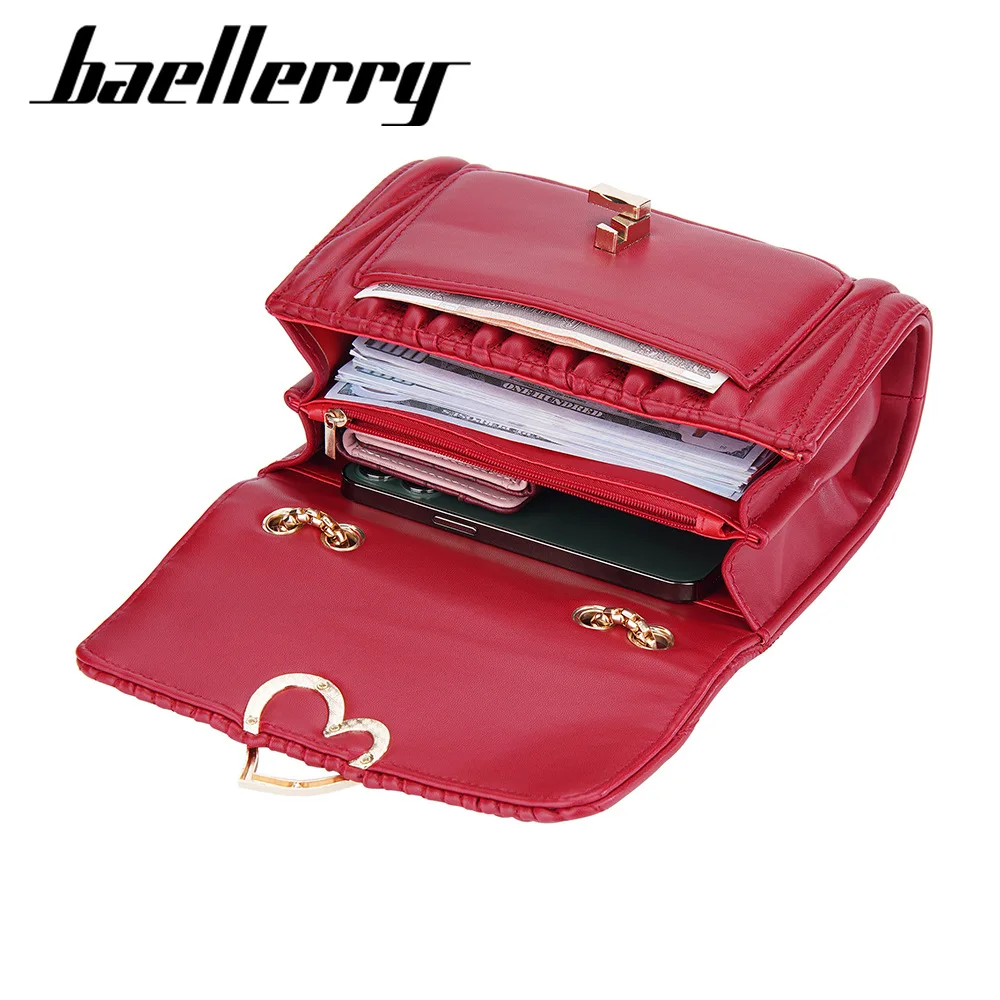 

2023 baellerry designer womens handbags pu Leather heart shape Lock women hand bags fashion Adjustable Chain purses and handbags