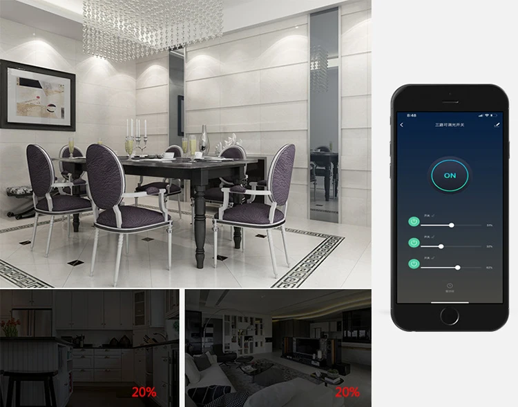 Alexa WiFi Light Switch, Smart Light Switch for Alexa and Smartphone, Tempered Remote Control - ANKUX.COM