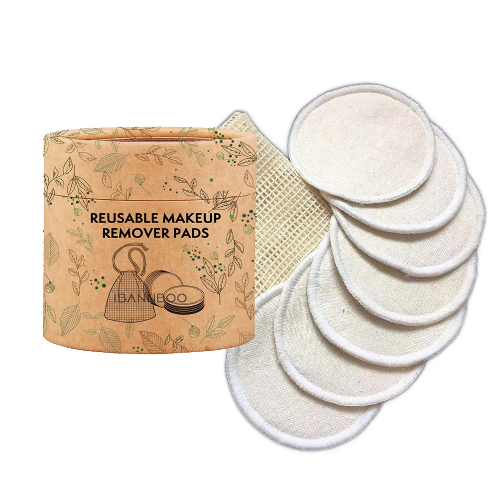 

Good Quality Round Washable Reusable Bamboo Makeup Remover Pads, Custom color