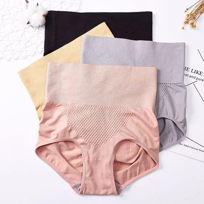 

Women Seamless Body Shapers Underpants Solid Color Belly Control Underwear Female Honeycomb Lingerie