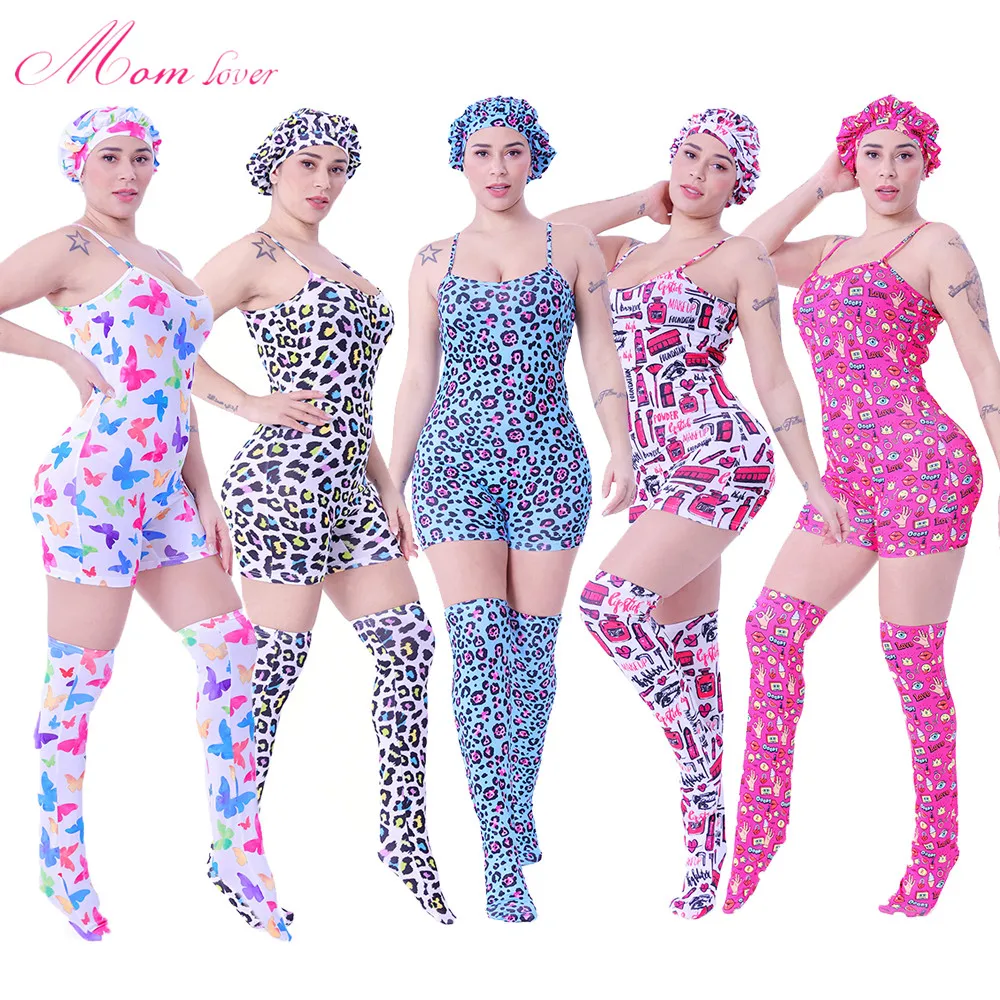 

Wholesale custom bonnets onsies adult onesie womens designer onesie with matching socks, As picture, welcome to customize