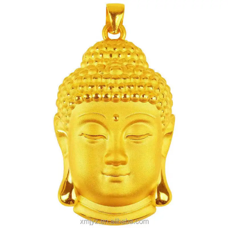 

Vietnam Placer Gold Buddha Head Pendant Buddha Statue Pendant Alloy Gold Pendant Necklace Jewelry Placer Gold Jewelry