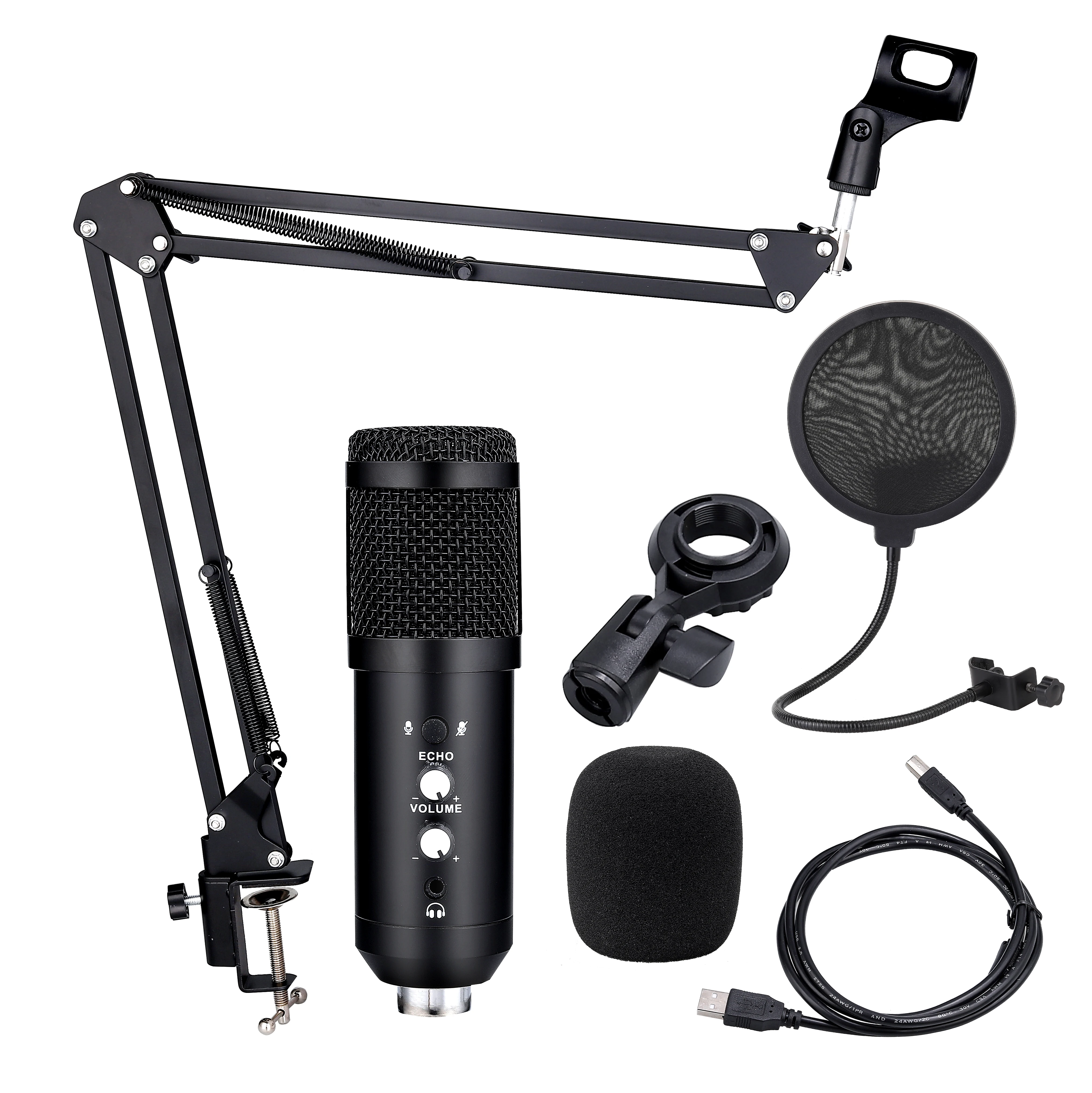 

Folding Condenser USB Microphone Stand Sets With Filter