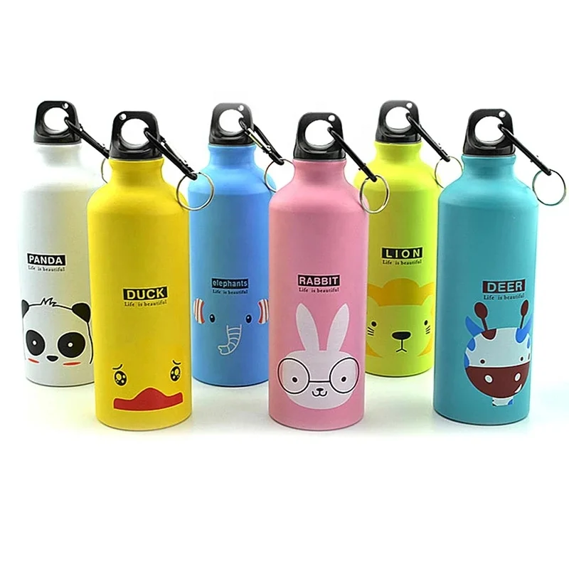 

TY 500ml Bicycle Cartoons Water Bottle Cycling Camping Outdoor Sports Aluminum Alloy Bike Drink Water Bottle, Photo