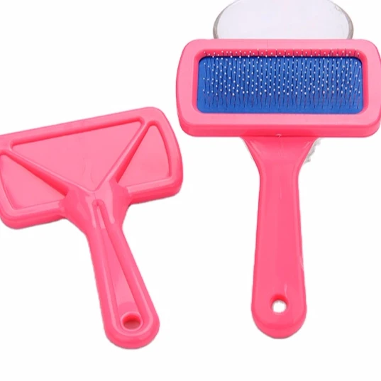 

Pet needle comb with protective head pink pet comb dog cleaning supplies brush