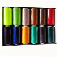 

Sewing Thread Kit 100% Spun Polyester Thread 12Colors kit 500Yards for Both Hand and Machine Sewing Use Ready to Ship