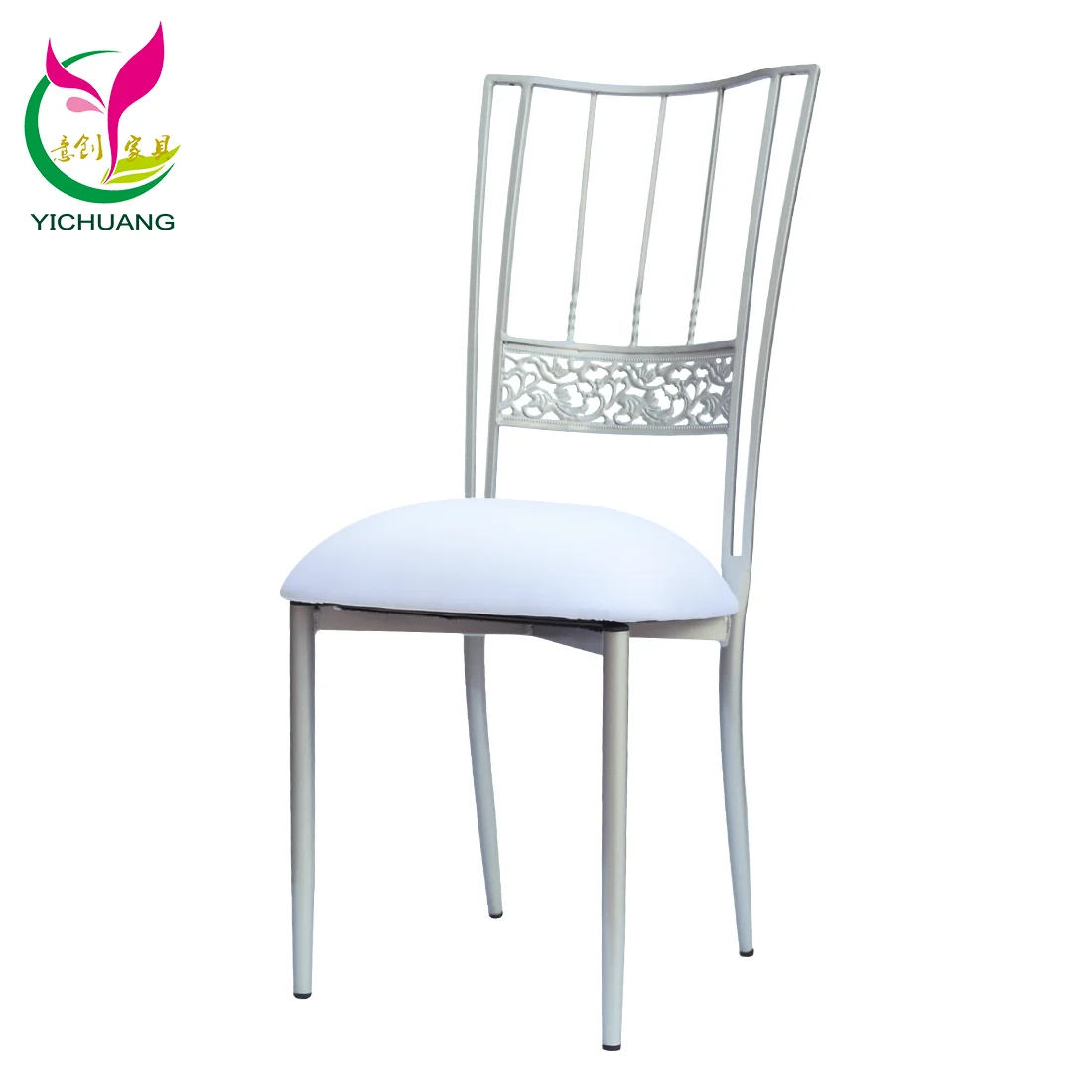 

YC-A51-02 Iron stackable outdoor event decor white wedding chairs