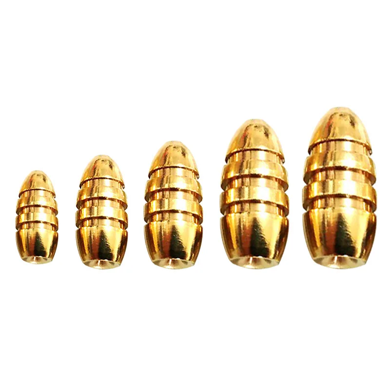 

Fishing accessories tackle brass copper fishing weight bullet fishing sinker