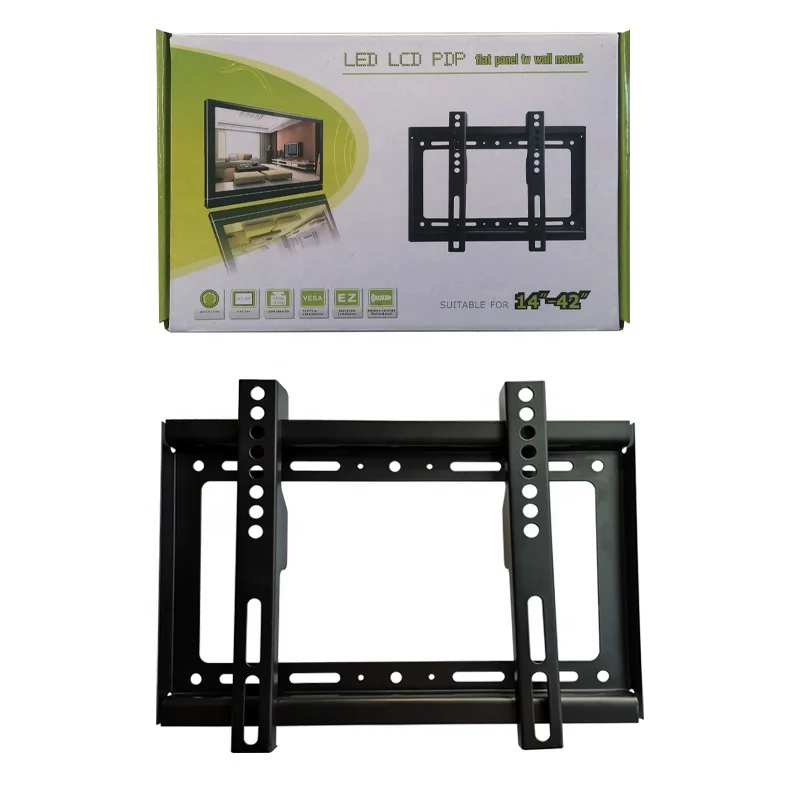 

ZENO B27 fixed tv wall mount bracket rack 14 to 43''tvs soporte, Black