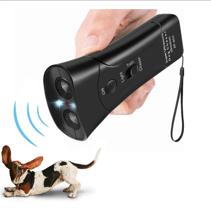 

Handheld Electronic Anti Barking Device Ultrasonic Pet Dog Cat Repeller Repel LED Flashlights Repellent Device Products Supplies