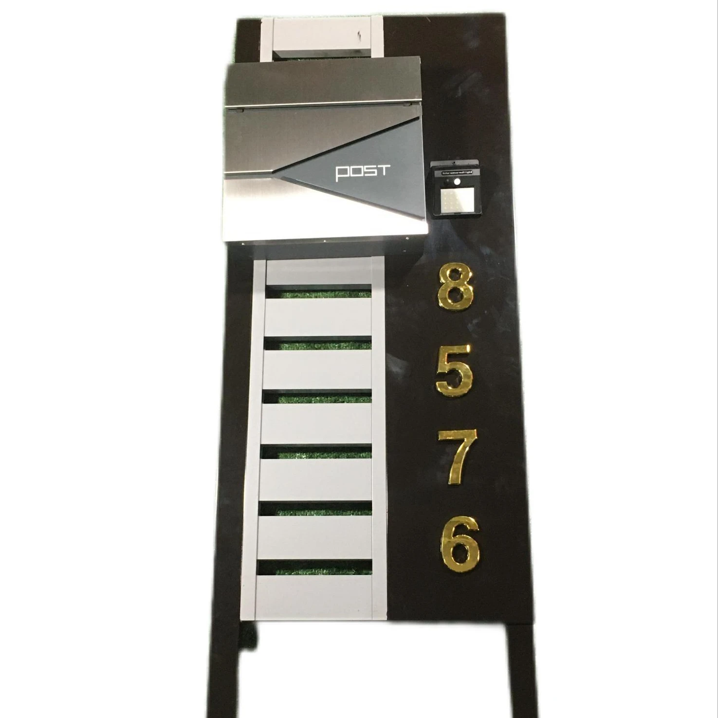 

Pastoral European-style outdoor standing Solar letter box with house number letter box