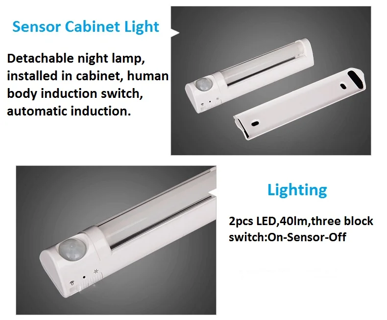 Wetop Motion Sensor Light Cabinet Lights, Magnetic Removable Stick-On Anywhere for Closet/Wardrobe/Drawer/Cupboard