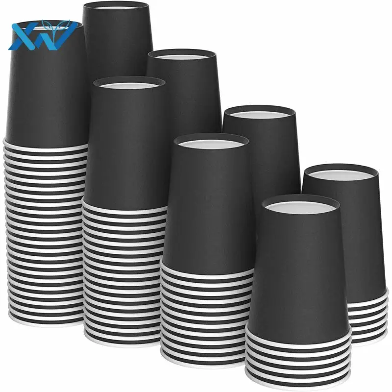 

Single Double Wall Paper Coffee Cups with Lids Custom Logo Disposable 8oz 12oz 16oz Tea Beverage Free Shipping Juice Cups Accept