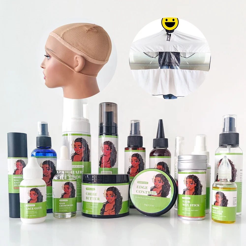 

New Arrival Private Label Lace Glue Remover Wax stick Lace Tint Spray Melting Spray Wig Box Wig Lace Install kit