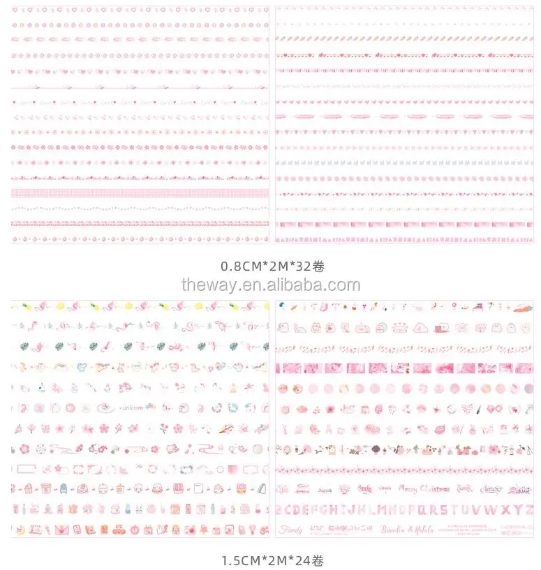 120 Rolls Washi Tape Vs Masking Tape Cinta Washi Tape With 5 Sizes 5/8