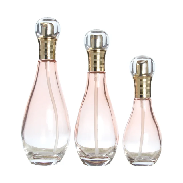 

Fuyun In stock Luxury 50g/60ml/100ml/150ml Gold Plated Travel Portable Size Glass Spray Bottle With Matching Color Cap