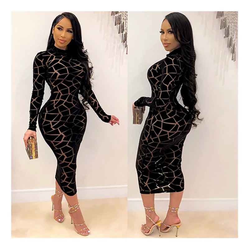 

outfits club unique suits rhinestone bodycon clothes fashion printed women long sleeve maxi sweater dress