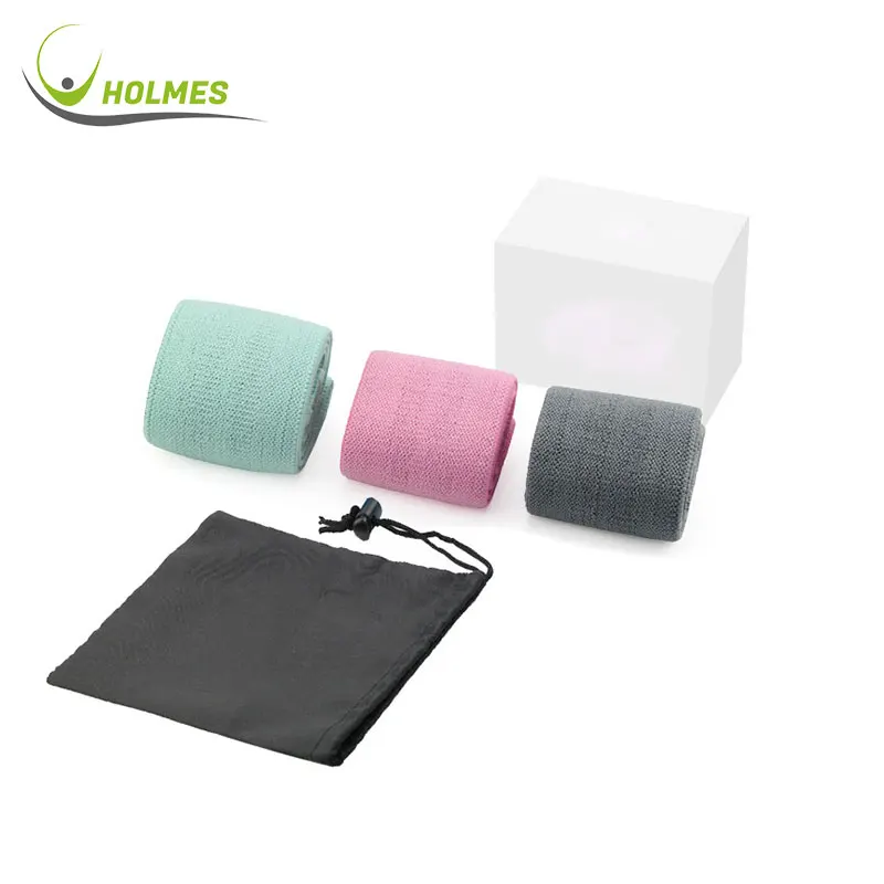 

Non Rolling Fabric Resistance Bands Exercise Set of 3 Booty Bands, Pink/blue/purple/custom