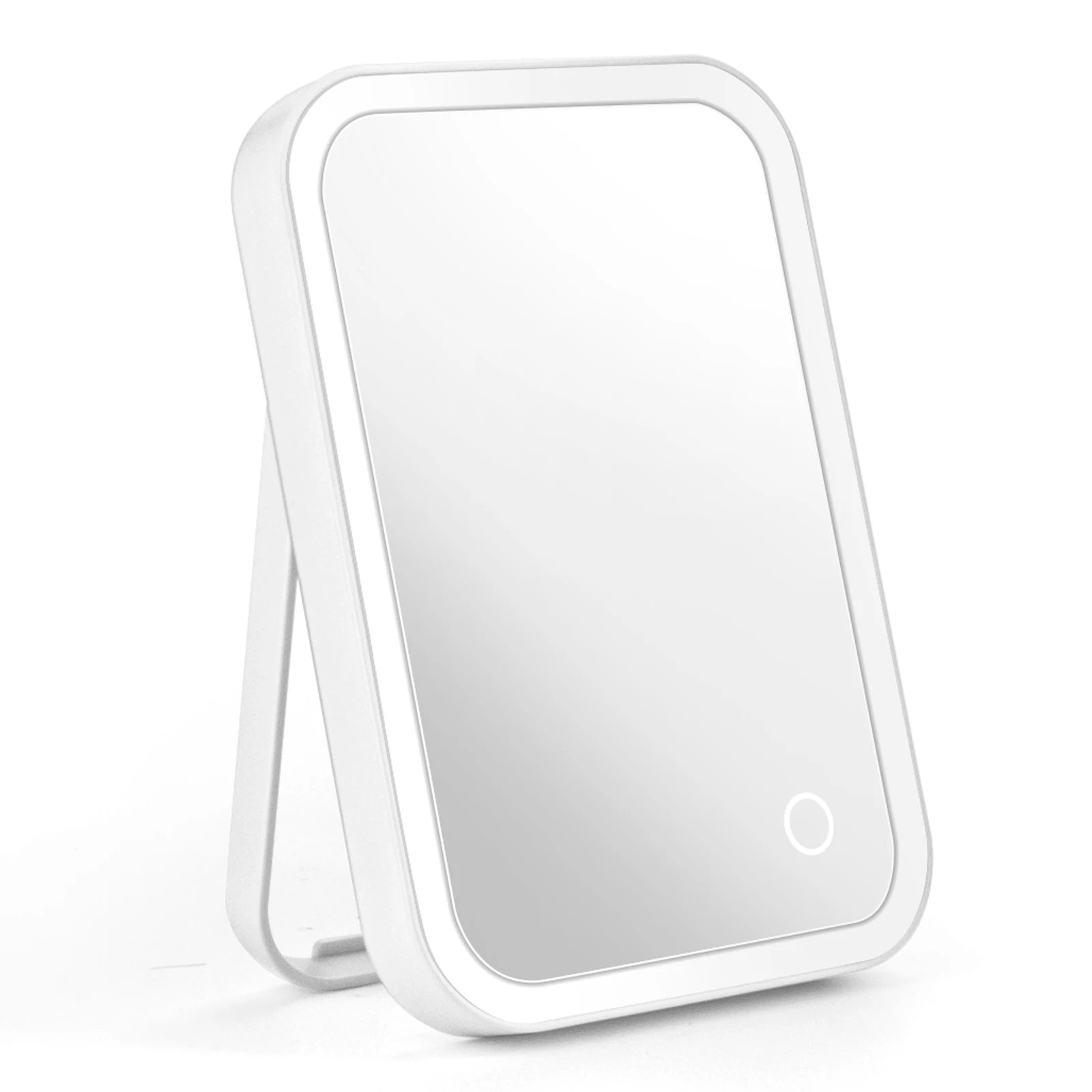 

fashion TV Shopping Best Seller LED Makeup Mirror with Adjustable Back Stand white mirror