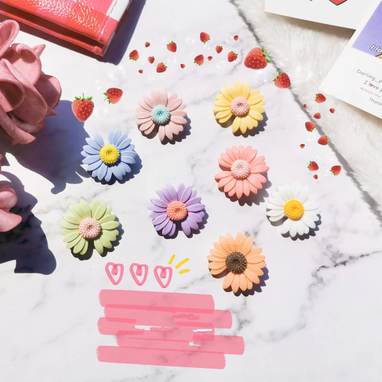 

Colorful daisy brooch pin flower star sunflower design brooches luxury for young women lady girls gift, As shown in picture