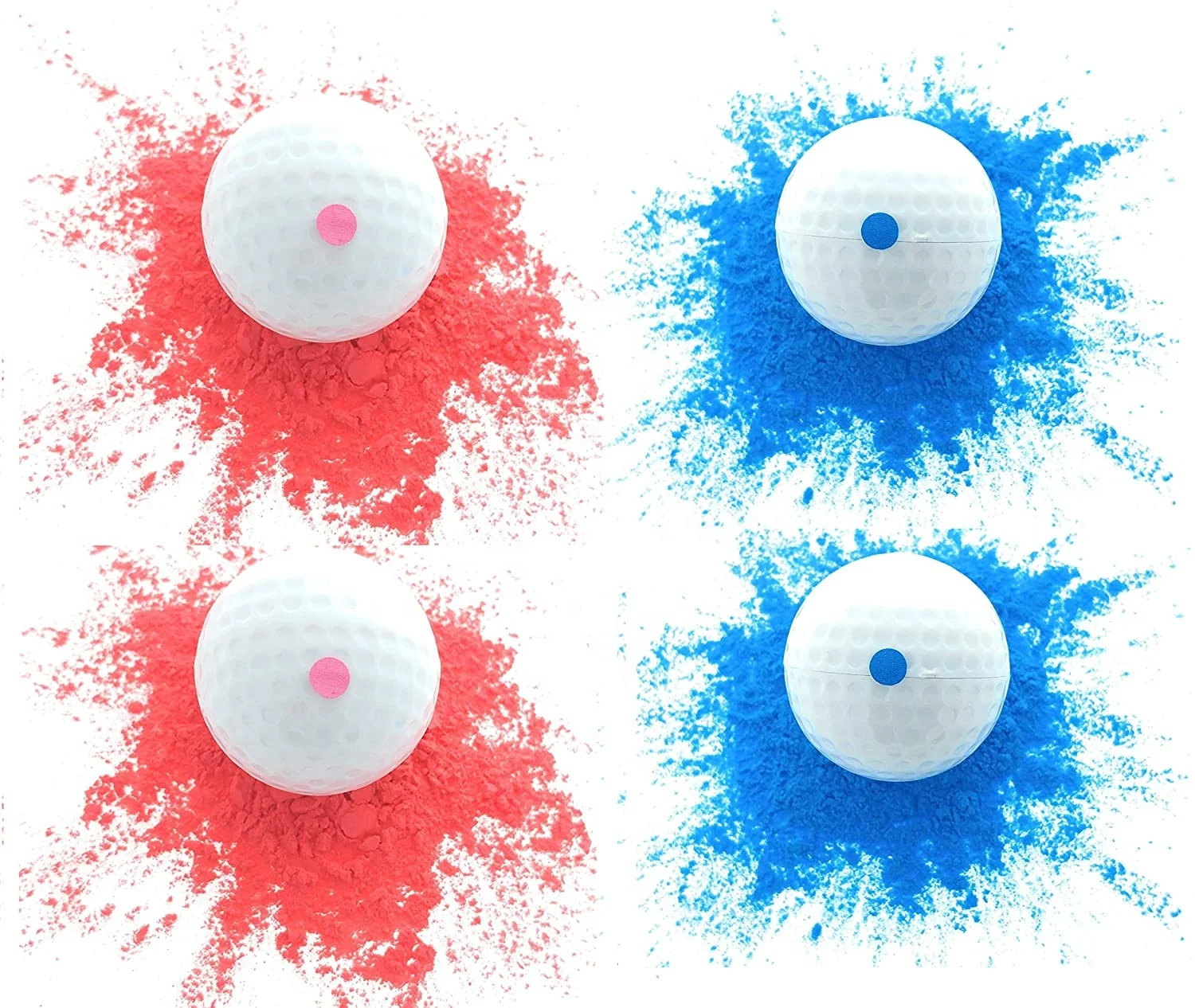 

4 pack Golf Exploding Balls Perfectly for trick Joke ball game or gender reveal baby shower party