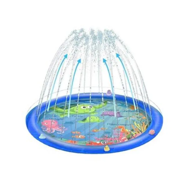 

PVC children's toys inflatable swimming pool with sprinkler, As photo