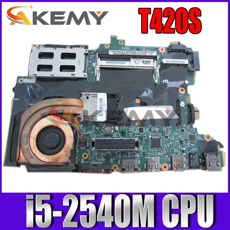 

Akemy H0223-4 48.4KF58.041 FRU 63Y1725 laptop motherboard For thinkpad T420S Core i5-2540M QM67 DDR3 Main board
