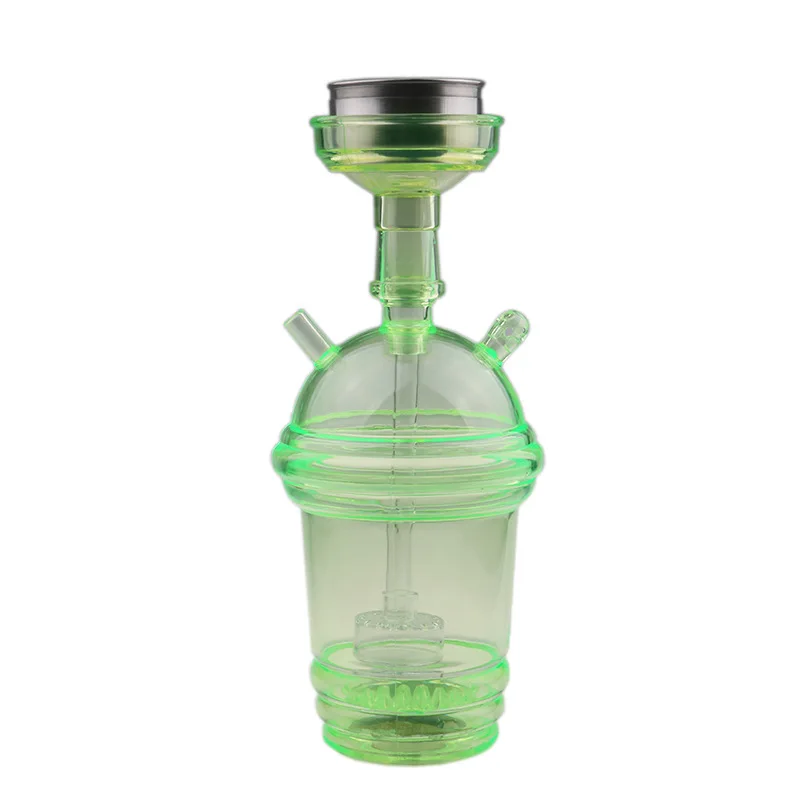 

New popular acrylic drinking cup water hookah with LED light cool portable Arabian hookah shisha