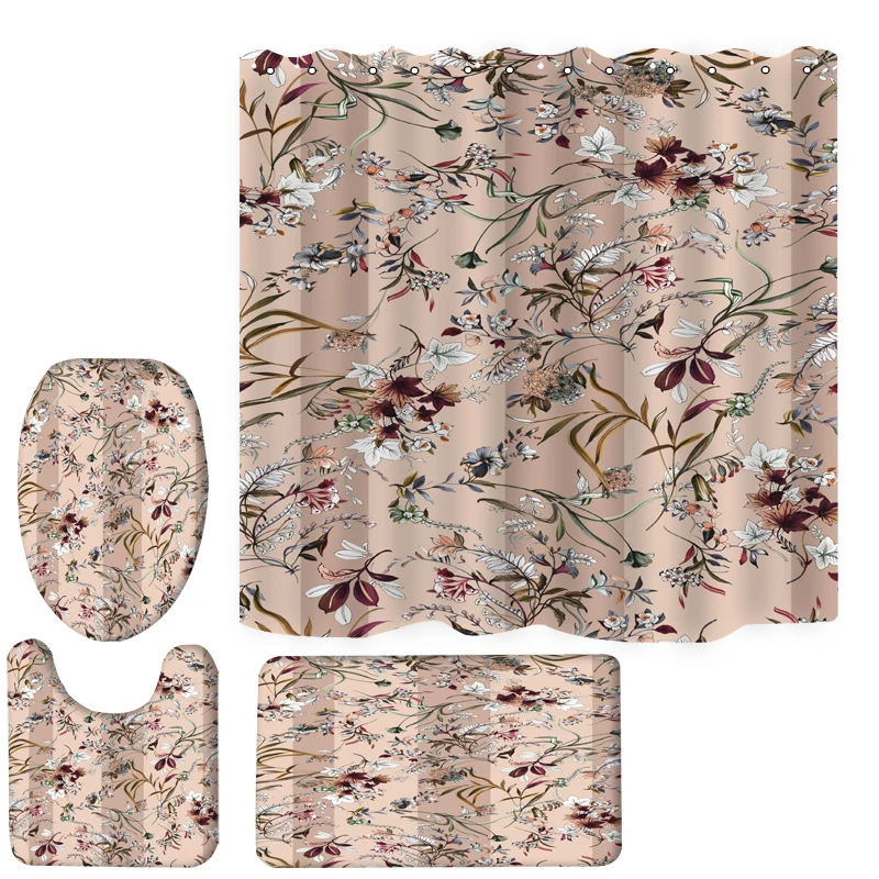 

Customized simple flower series floor mats kitchen bathroom non-slip carpet super comfortable flannel bedroom cold-proof carpet, Picture