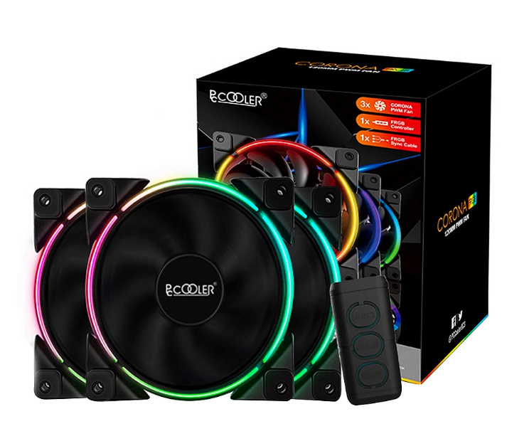 

PCCOOLER High Quality 3-in-1 KIT RGB 120mm 4Pin Cpu Cooling Fan