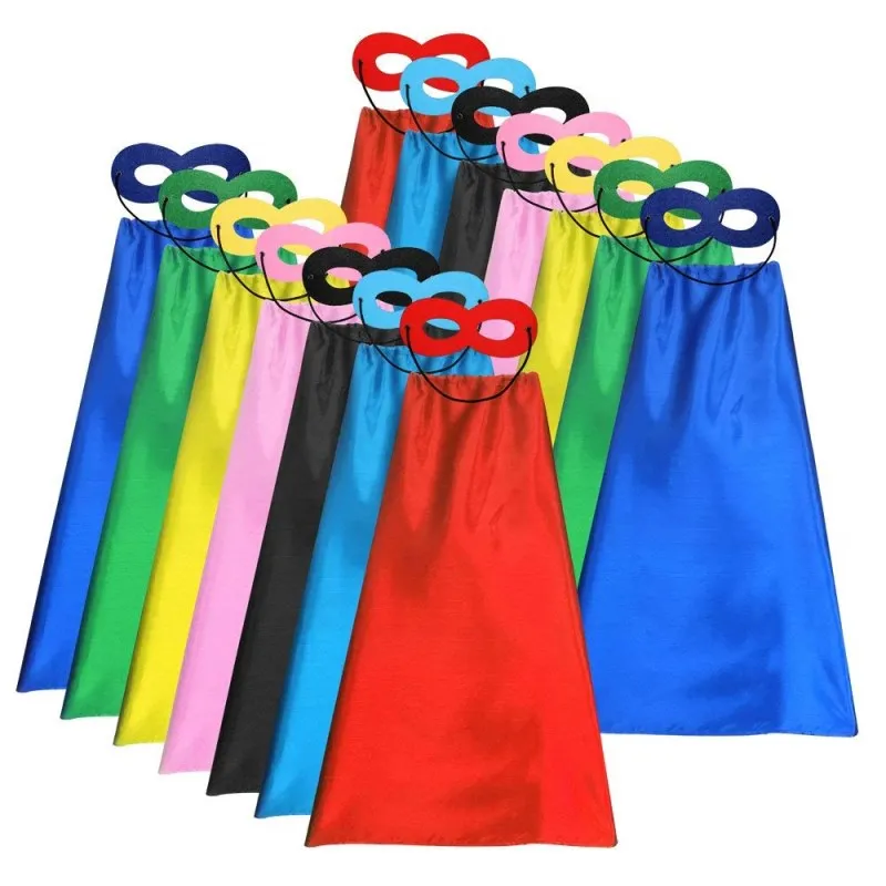 RTS Superhero Capes and Masks for Kids Bulk DIY Children Capes for Birthday Party Costume