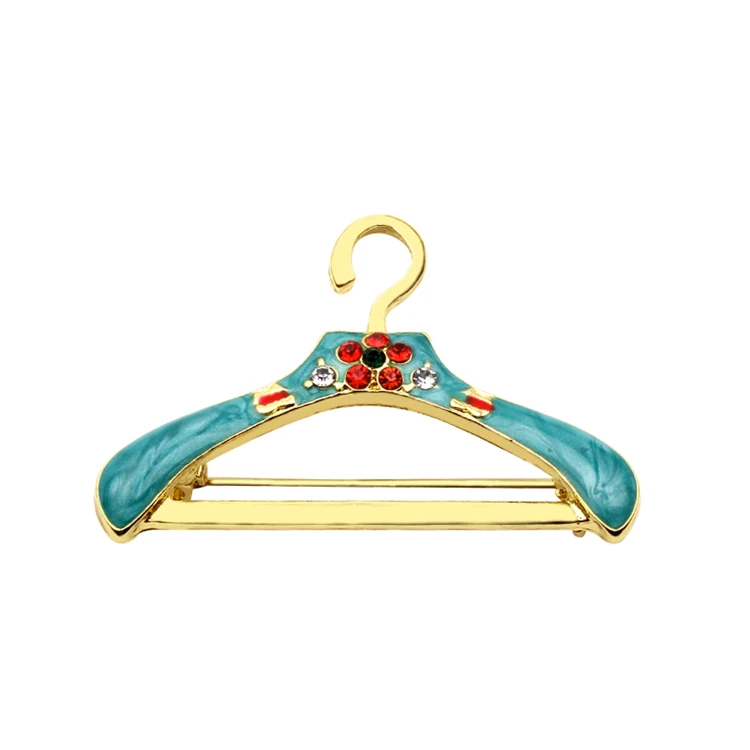 

Personalized Floral Coat Hanger Brooch Retro Fashion Collar Pin Daily Party Decoration Accessories Gift