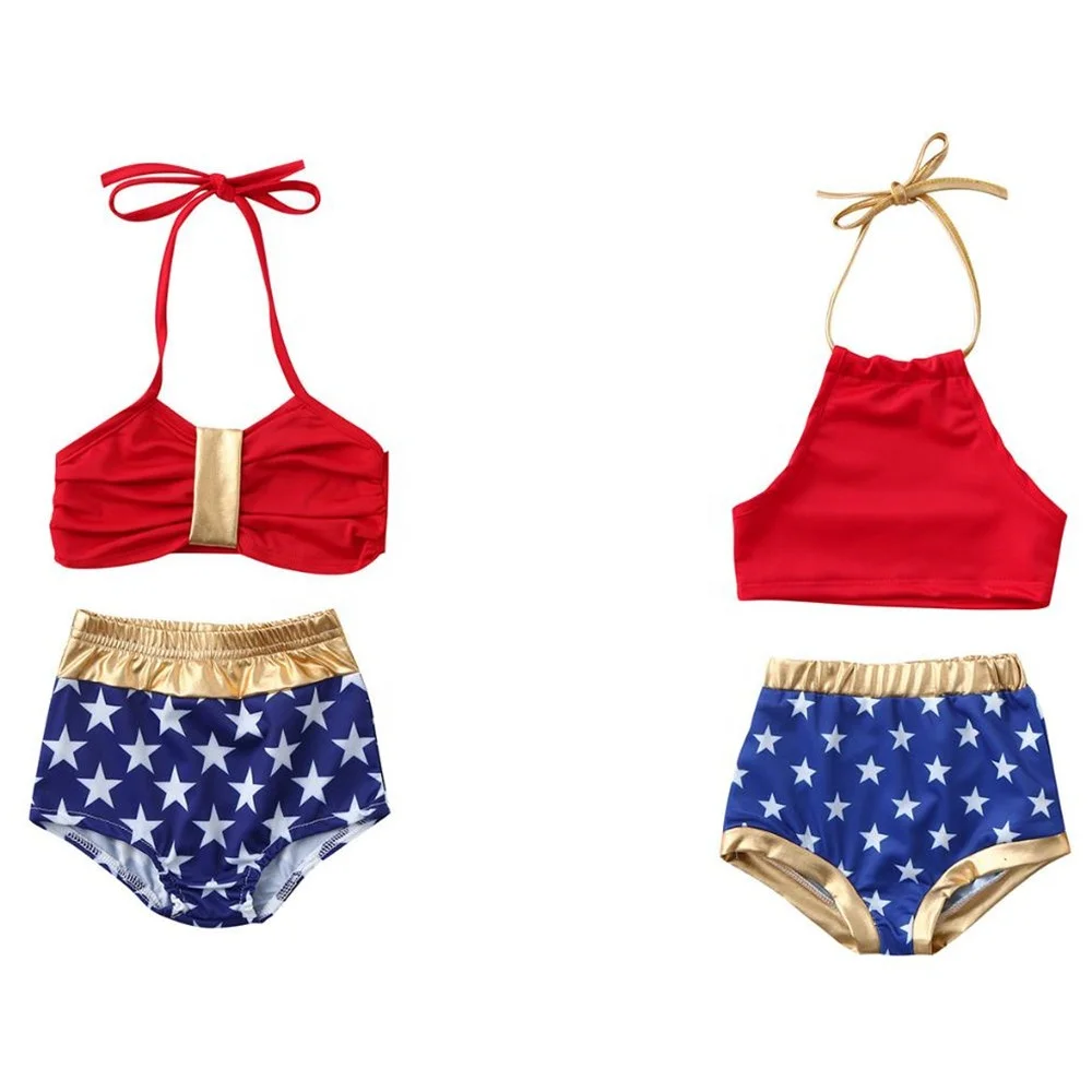 

High quality children casual beachwear kids summer swearwear little girls' swimsuit