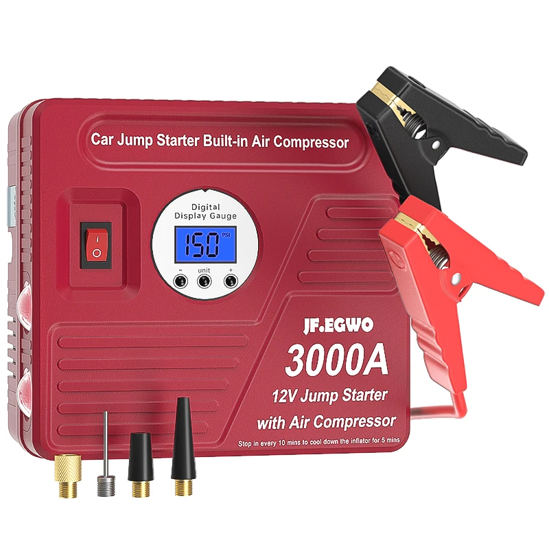 

6 in 1 jump starter portable car battery charger power bank jump starter with car tire inflator air pump