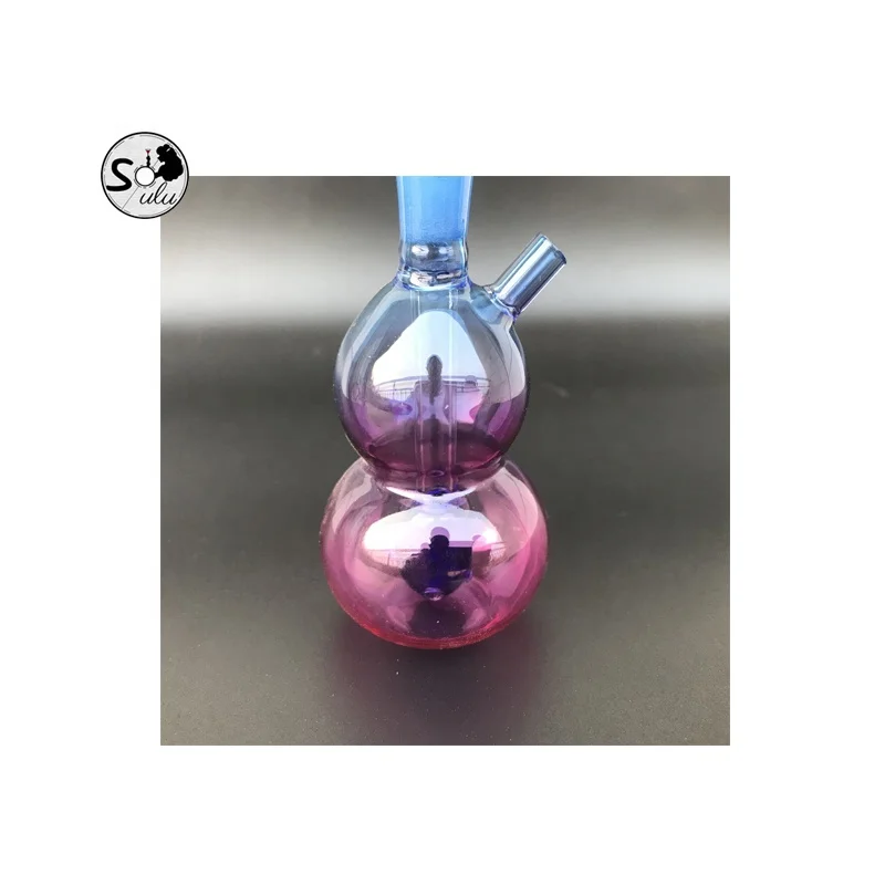 

Cross-border hot-selling glass hookah double color gourd, Custom color